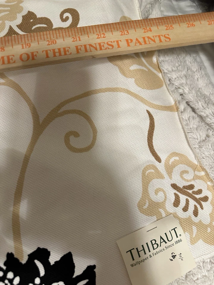 Thibaut Fabric Sample Waterlily Collection Mimosa 24”Crafting Great For A Pillow - Image 4 of 4