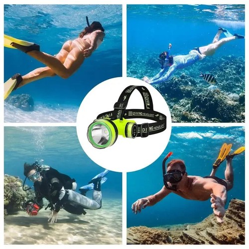 Diving Headlamp LED Underwater Searchlight Rechargeable Diving Light US - Picture 3 of 9