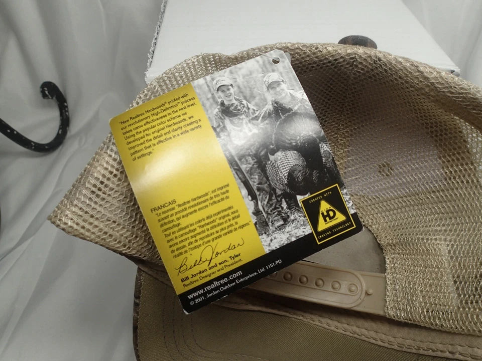 BILL JORDAN'S REALTREE HARDWOODS CAMO HUNTERS HAT SNAPBACK CAP NEW HIGH DEF MESH - Image 4 of 4