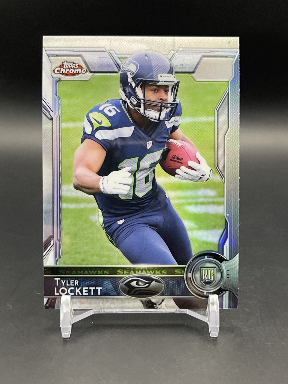 2015 Topps Chrome #178 Tyler Lockett - Ball in Left Arm Refractor RC
