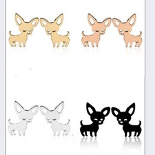 2pairs stainless steel Dog Pet earrings, 4 colors Available FJS27