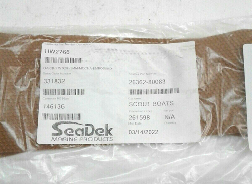 SeaDek 26362-80083 HW2766 Mocha 3mm Embossed Self Adhesive Non-Slip Pads 2 pcs - Foto 3 di 4