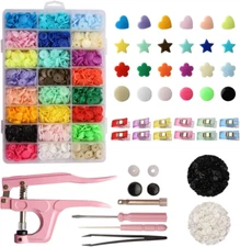 Polygon Snap Kit with Snap Pliers, 473Pcs T5 Snap Kit for DIY and Sewing/Making/
