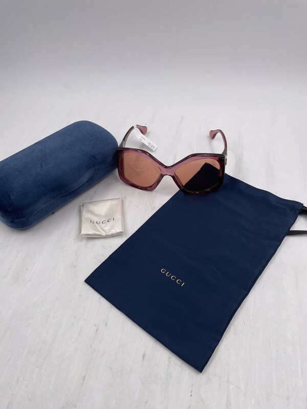 GUCCI SUNGLASSES GG0875S BURGUNDY 62-16-120 WOMEN BLUE CASE  display picture 1