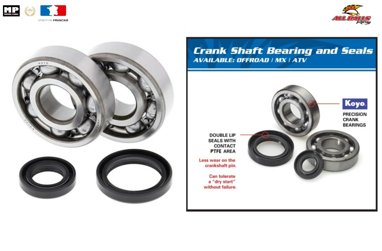 Roulement de vilebrequin 24-1016 pour réfection moteur Suzuki RM 125 2T
