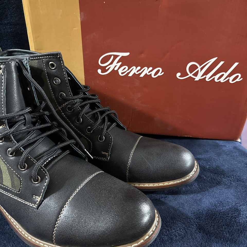 Ferro Aldo Mens Boots Black Camo Size 9.5 MFA808562A eBay