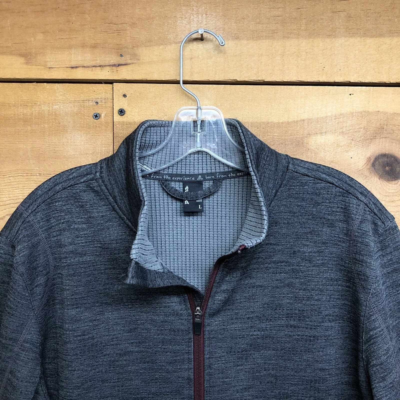 prana thermal lined full zip lightweight jacket