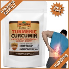 240 Turmeric 95% Curcumin BioPerine Black Pep...
