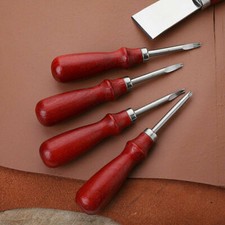 4 Size Leather Craft Edge Beveler Cutting Skiving DIY Leather Skiver Tools AO