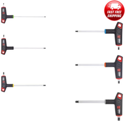 Wurth 6 Piece Comfort Grip T-Handle Hex & Ball Wrench Set 2.5 - 8mm