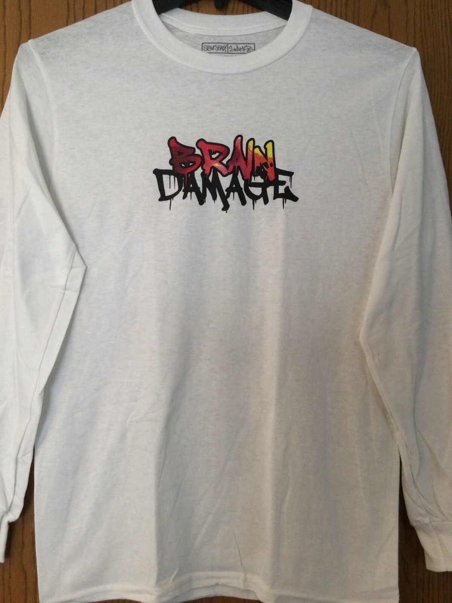Eminem “Brain Damage” White/2 Sided/New Without Tag/Long