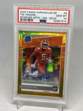 2020 Optic Chronicles GOLD REFRACTOR Tee Higgins #/10 RC GEM MINT  PSA 10 POP 2