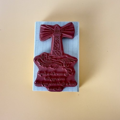 Thy Word is a Lamp~Lighthouse~Psalms~Religion~Rubber Stamp~Rubber StampedeA1814F - Picture 2 of 8
