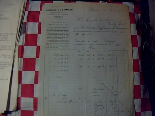 Hervier Fils - Facture de la fabrique de malles, 33 rue Aumaire à Pari