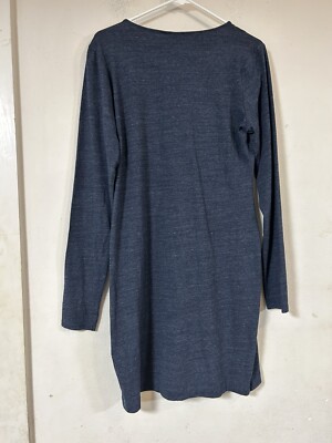 H&M Basic Knit Dress Womens Size Large Long Sleeve Navy Heather, NWT | eBay