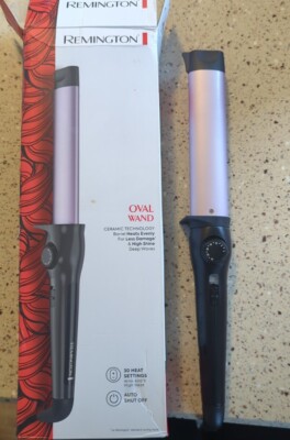 Remington Oval Barrel Curling Wand For Deep Waves Ceramic Curling Iron