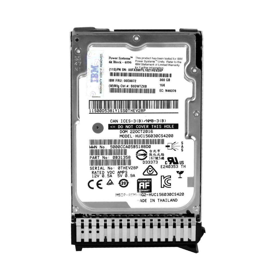 IBM 00E9972 300GB 15K 128MB SAS-3 2.5'' HUC156030CS4200 - Immagine 3 di 3