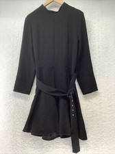 Zara Black Short Belted Dress Women's Size L
