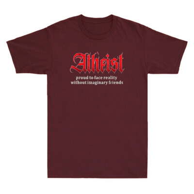 Proud Atheist Atheism Religion Science Agnostic Freethinker Retro Men's T-Shirt