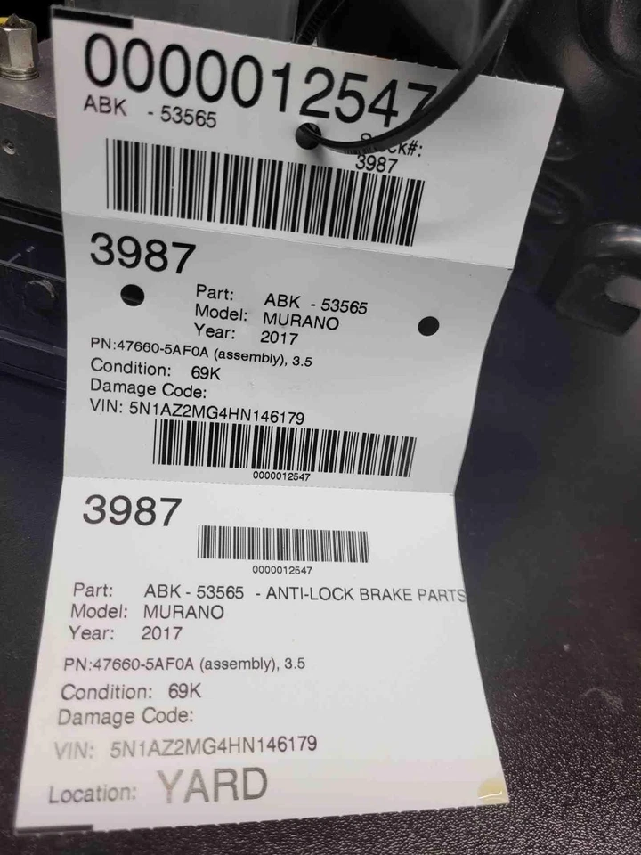 ✅ Bomba ABS NISSAN MURANO 2017 PN:47660-5AF0A OEM Foto 4 de 4