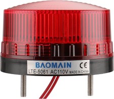 Baomain Industrial Signal Round Red Warning Light Strobe lamp