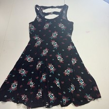 128. Hot Topic Disneys The Little Mermaid Ariel Tattoo Black Dress Small Stretch