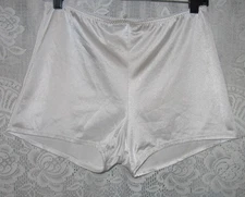 VTG NEW 3X VANITY FAIR WHITE SHINY SATIN SHAPER SHORTS BRIEF PANTIE 42301