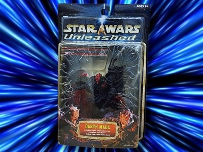 2002 Hasbro Star Wars Unleashed Darth Maul Sith Statue Figure w/Base MOC