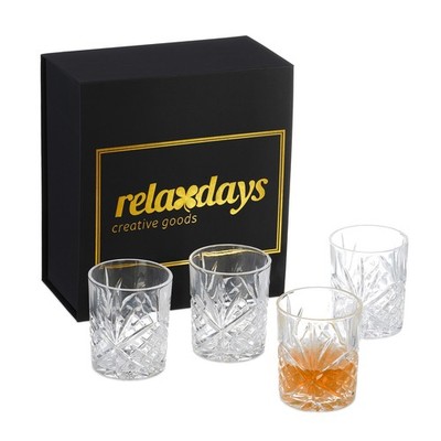 Whisky Gläser 4er Set Kristallgläser Whisky Geschenkset Negronigläser Whiskey