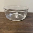 Vintage PYREX Ribbed Mixing Bowl Clear Glass 1 Qt Trade Mark 32 Made in USA