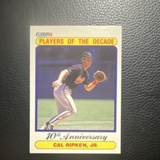 Fleer 1990 Cal Ripken Jr. #624 Players of the Decade Orioles MLB Baseball Card