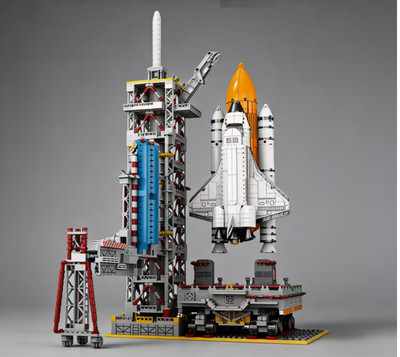 Space Shuttle Launch Tower Bausteine 4390 Teile Vitrinenmodellbausatz