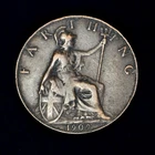 GB EDWARD VII BRONZE FARTHING 1909 ++ SHARP GRADE!! ++ [826-39]