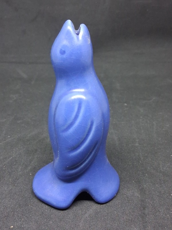 Tender Heart Treasures Blue Bird, pottery steam pie-vent, 4", 1999, Vtg.