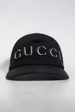 NWT Gucci Black Logo Wool Baseball Cap Hat Size XL Retail 675