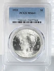 Certified 1923 Peace Dollar PCGS MS64+ Silver $1