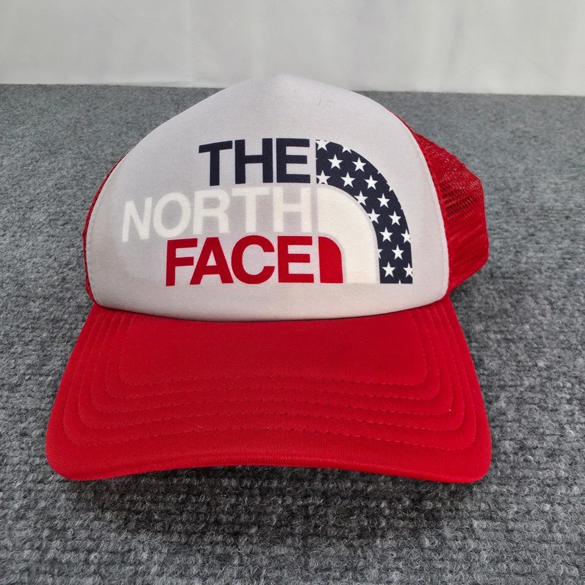 The North Face Burgundy & White Trucker Hat Snapback Cap Keep It Patched Trucker Hat | The North Face main image 2