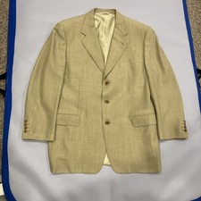 Canali Milano Blazer 42 R Wool 52 Euro Brown Black Made In Italy Mens 3 Button
