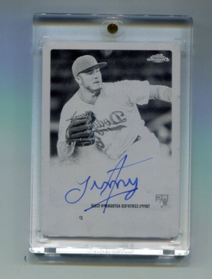 YIMI GARCIA 2015 TOPPS CHROME #AR-YG BLACK PRINTING PLATE 1/1 AUTO