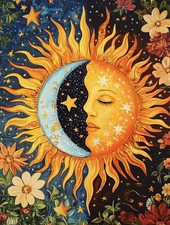 Sun and Moon Diamond Painting Kit 11.8 x 15.8 Inch