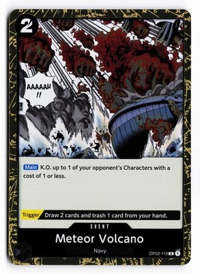 Meteor Volcano OP02-119 OP02 Foil R NM