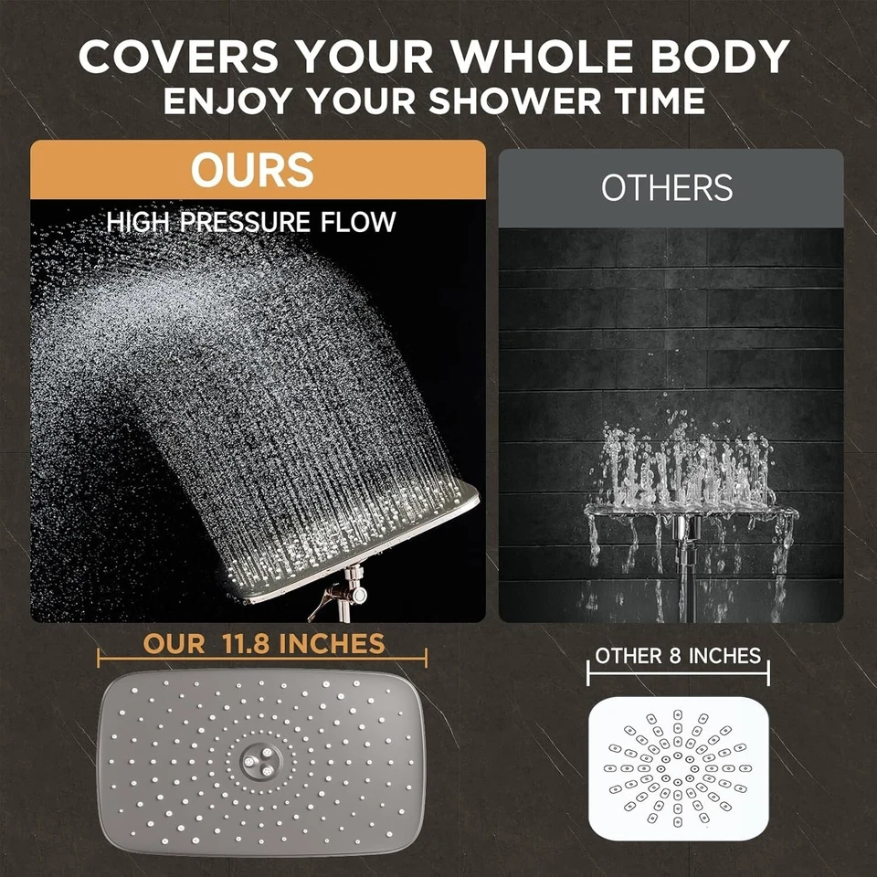 High Pressure Brushed Nickel Shower Set - Image 4 of 4