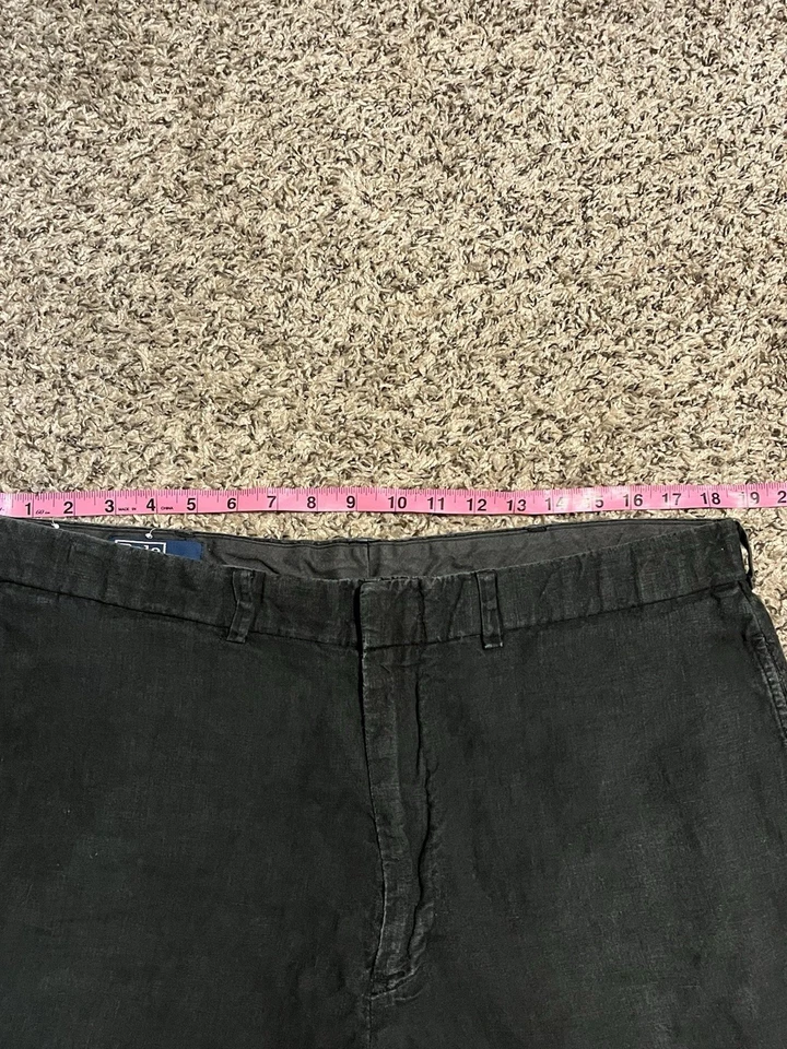 Polo Ralph Lauren Linen Pants Mens 38x30 Black Beach Trouser Summer Flowy - Image 4 of 4