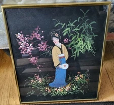 Contemporary Acrylic - Geisha Among The Blossom