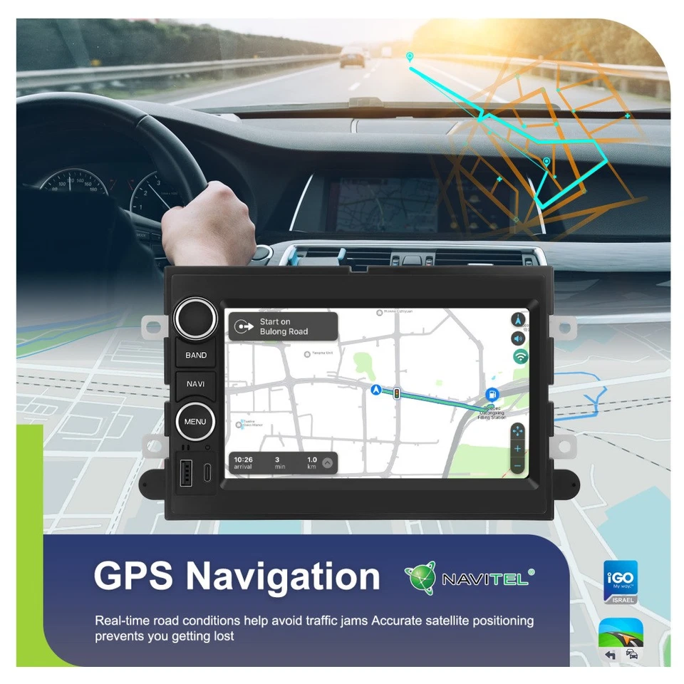 Für Ford Mustang 2005-2009 Autoradio Android 15 GPS Navi BT Carplay WIFI 4+64GB - Bild 4 von 4