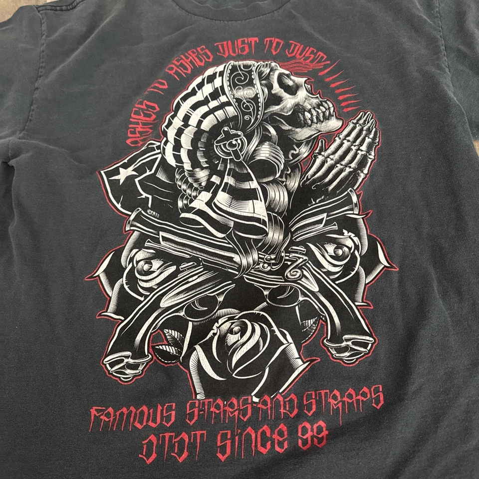 Camisa Vintage Famosas Estrellas y Correas Grande Wild-Ones Cenizas a Cenizas Y2K (39) Foto 2 de 4