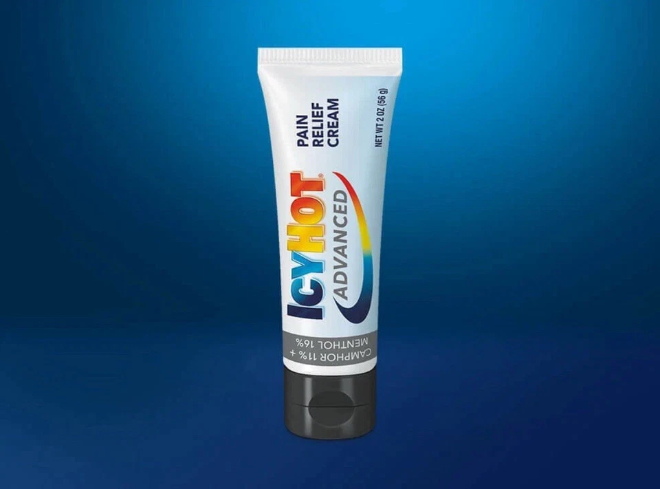 Crema avanzada para aliviar el dolor Icy Hot - Alivio del dolor de fuerza máxima doble 2 oz Foto 2 de 3