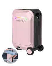 20'' Smart Rideable Suitcase 31l Electric Luggage Scooter For Travel Pink