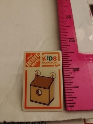 Home Depot Kids Workshop Hat Pin Square Birdhouse Wood Box 