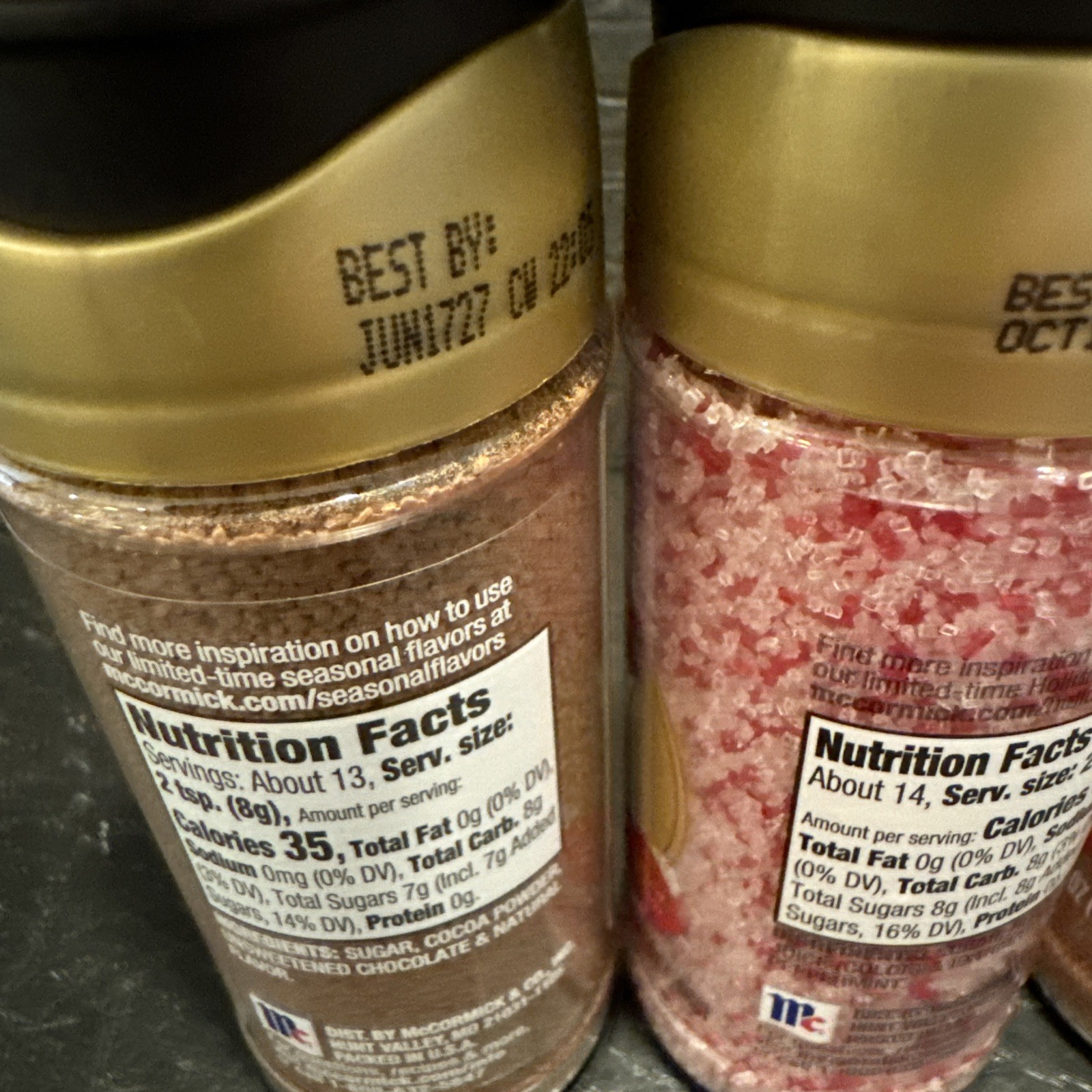 2025 McCormick Finishing Sugars Limited Edition Complete Set Of 8 Holiday Baking